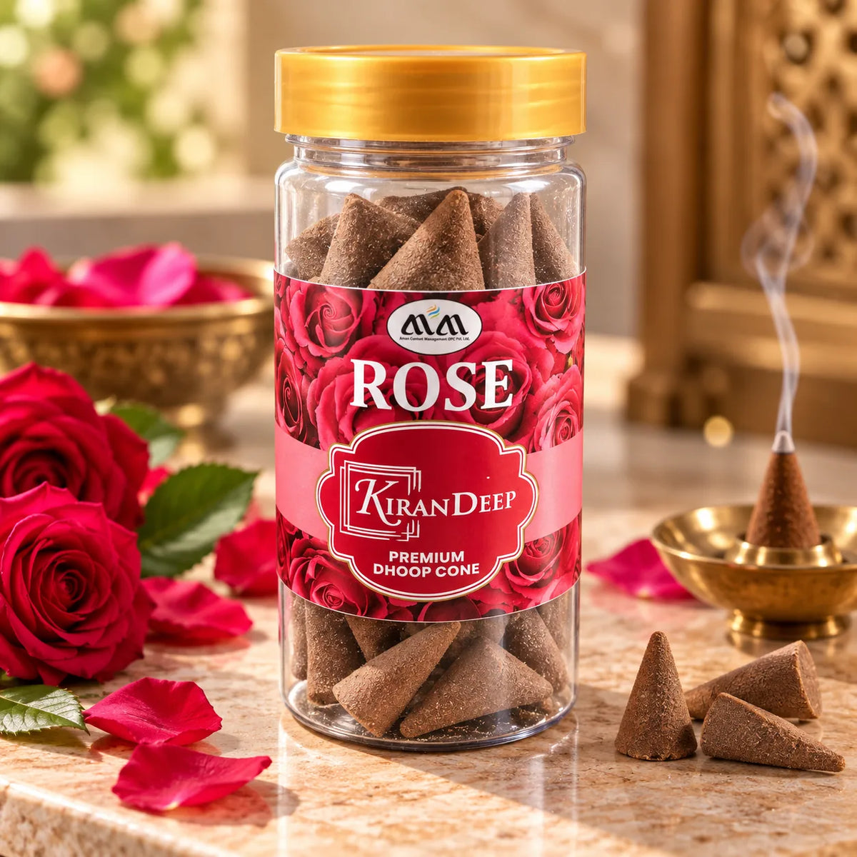 Rose Dhoop Cones