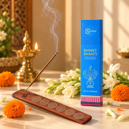 Shwet Shanti White Tuberose Incense Sticks